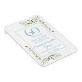 60th Wedding Jubileum Save the Date Greenery Magneet (Rechterzijde)