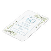 60th Wedding Jubileum Save the Date Greenery Magneet (Linkerzijde)