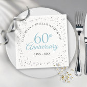 60th Wedding Jubileum Script Harten Confetti Servet