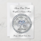 60th Wedding Jubileum Sparen de Datumkaarten Kaart (Voorkant)