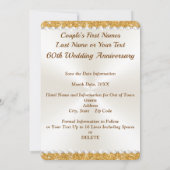 60th Wedding Jubileum Sparen de Datumkaarten Kaart (Achterkant)