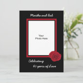 60th Wedding Jubileum Uitnodiging Foto (Staand voorkant)