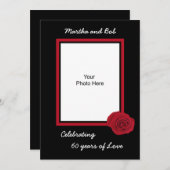60th Wedding Jubileum Uitnodiging Foto (Voorkant / Achterkant)