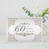 60th Wedding Jubileum Uitnodiging Kaart (Staand voorkant)