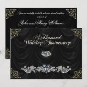 60th Wedding Jubileum Uitnodiging Kaart (Voorkant / Achterkant)