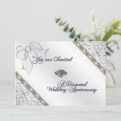 60th Wedding Jubileum Uitnodiging Kaart (Staand voorkant)