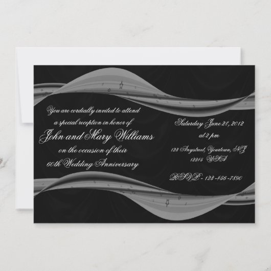 60th Wedding Jubileum Uitnodiging Kaart (Achterkant)