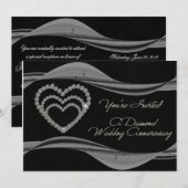 60th Wedding Jubileum Uitnodiging Kaart (Voorkant / Achterkant)