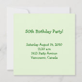 60th Yard Birthday Invitation Kaart (Achterkant)