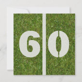 60th Yard Birthday Invitation Kaart (Voorkant)