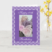 60th's verjaardagsrozen (veranderingsleeftijd) kaart (Gele Bloem)