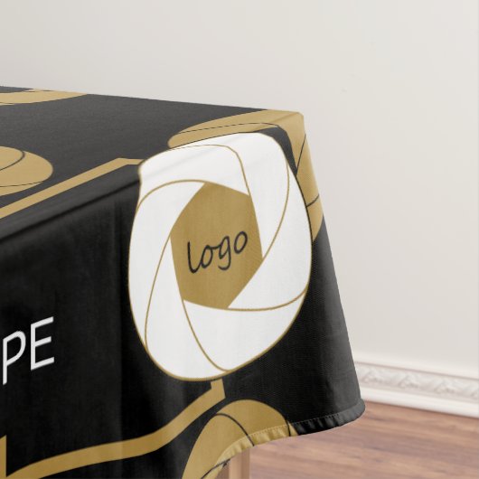 60X104 Trade Show Tafelkleed Logo Goud Wit Zwart (Voorbeeld)