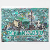 60x40 Fleece Blanket - Streets of NT (Voorkant (Horizontaal))