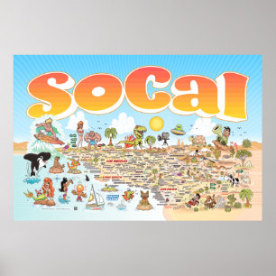 60x40 gigantisch SoCal-Poster Poster