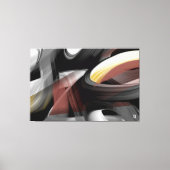 60x40" Trend Abstract Art Black White Powdery Canvas Afdruk (Voorkant)