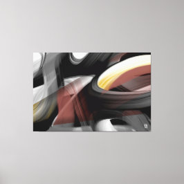 60x40" Trend Abstract Art Black White Powdery Canvas Afdruk