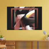 60x40" Trend Abstract Art Black White Powdery Canvas Afdruk (Insitu (Woonkamer))