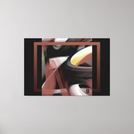 60x40" Trend Abstract Art Black White Powdery Canvas Afdruk