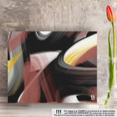 60x40"Trend Abstracte Kunst Zwart Wit Poederig Canvas Afdruk