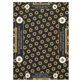 60X84 Trade Show Tafelkleed Logo Goud Wit Zwart