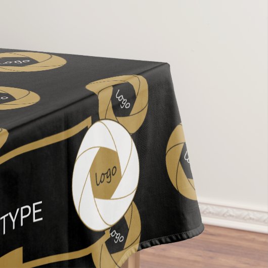 60X84 Trade Show Tafelkleed Logo Goud Wit Zwart (Voorbeeld)