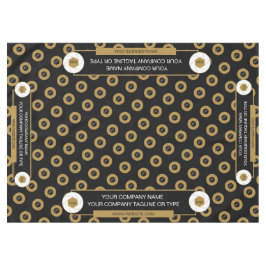 60X84 Trade Show Tafelkleed Logo Goud Wit Zwart