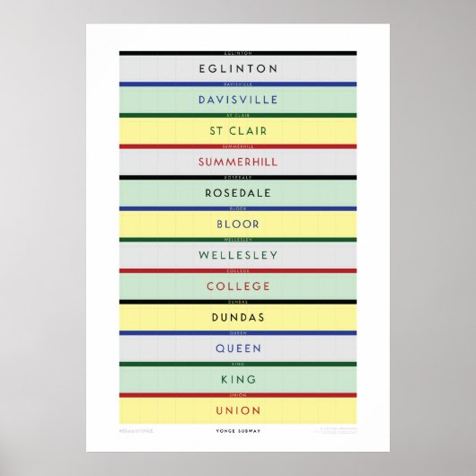 #60YearsYonge Typografie en kleur Poster (Voorkant)