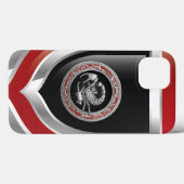 [610] Sacred Silver Scorpion op zwart Case-Mate iPhone Case (Achterkant (horizontaal))