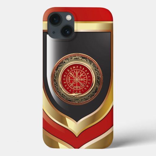 [610] Vegvisir - Viking Gold Magic Runass Case-Mate iPhone Case (Achterkant)
