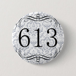 613 Gebiedscode Ronde Button 5,7 Cm
