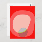 615 Rood Abstract Briefkaart (Voorkant / Achterkant)