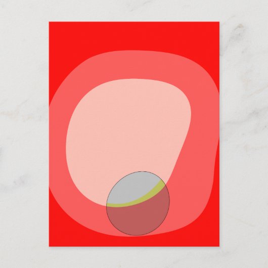 615 Rood Abstract Briefkaart (Voorkant)