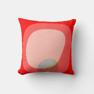 615 Rood Abstract Kussen