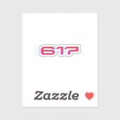 617 • Boston Massachusetts Sticker (Vel)