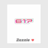 617 Boston Massachusetts Sticker (Vel)