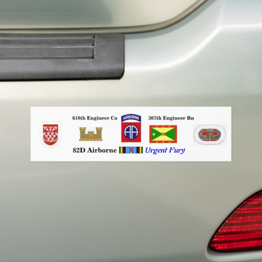 618e Engineer Co-Urgent Fury Bumpersticker (Op auto)