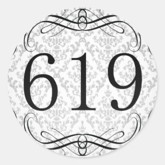 619 Netnummer Ronde Sticker