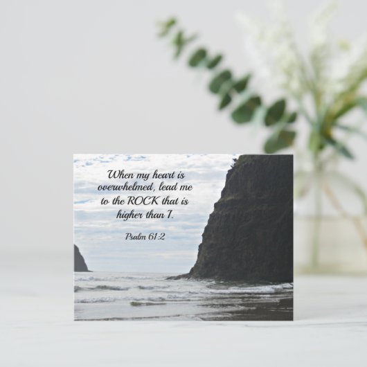 61:2 Als mijn hart overweldigd is... Briefkaart (Staand voorkant)