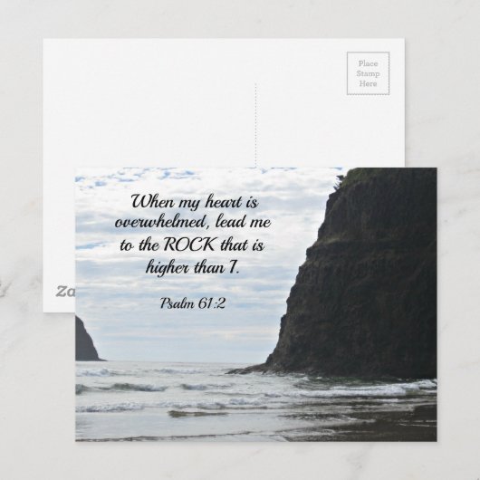 61:2 Als mijn hart overweldigd is... Briefkaart (Voorkant / Achterkant)