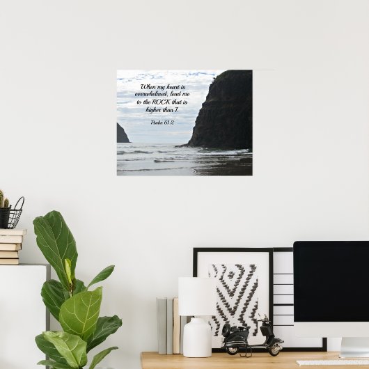 61:2 Als mijn hart overweldigd is... Poster (Thuiskantoor)