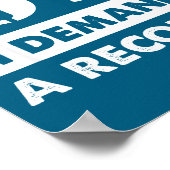 61 Birthday Gift Funny Demand Recount 61 Years Old Poster (Hoek)