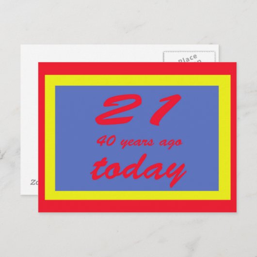 61 jaar briefkaart (Voorkant / Achterkant)