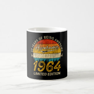 61 jaar oud 1964 Retro Geweldige 61ste verjaardags Koffiemok
