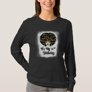 61 jaar oud leopard Melanin Girl Het is mijn verja T-shirt
