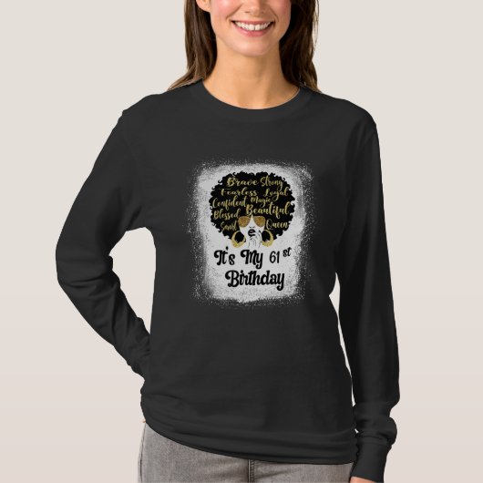 61 jaar oud leopard Melanin Girl Het is mijn verja T-shirt (Voorkant)