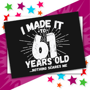61 jaar oud sarcastisch meme grappige 61e verjaard briefkaart