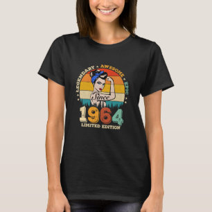 61 jaar oude Bday 1964 61ste Verjaardag Vrouwen T-shirt