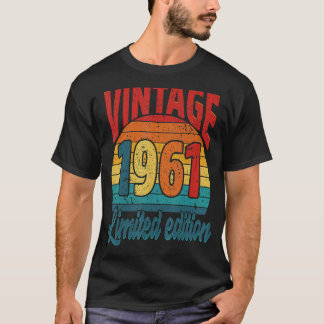 61 jaar oude dag Vintage 1961 61ste verjaardag T-shirt