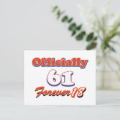 61 jaar oude design briefkaart (Staand voorkant)