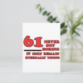 61 jaar oude design briefkaart (Staand voorkant)